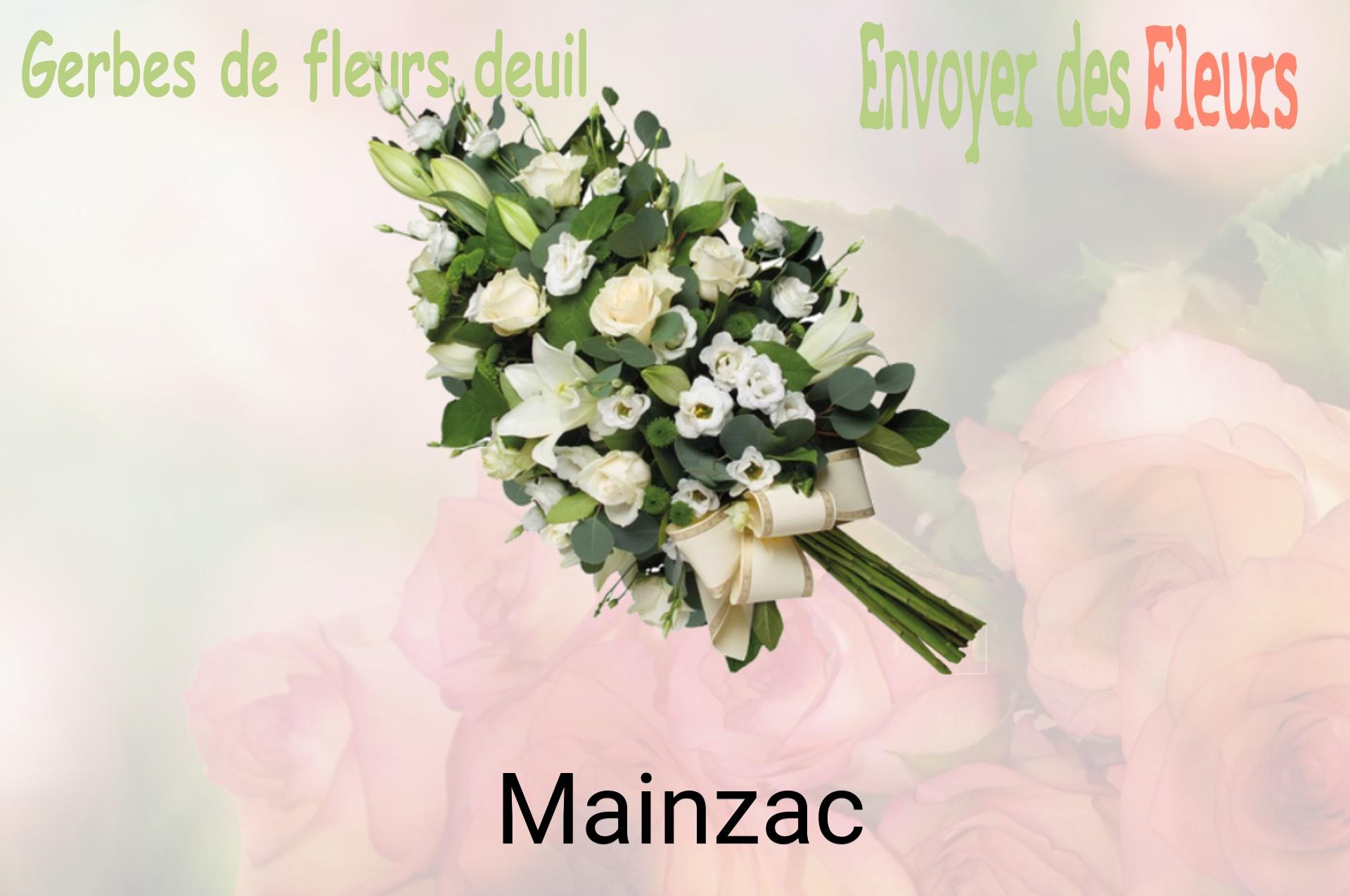 Gerbe de fleurs de deuil livrée à Mainzac